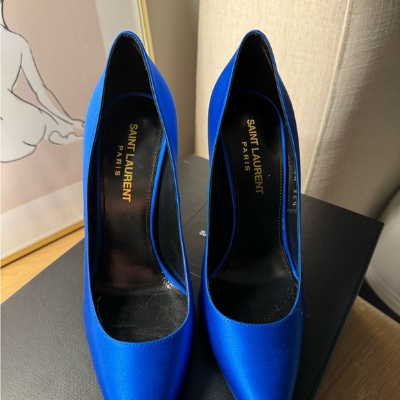 NWT Saint Laurent Blue Pump SS23 - Picture 3 of 6